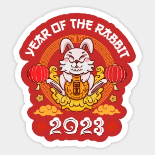 Happy Chinese New Year 2023 - Year Of The Rabbit Zodiac Sticker